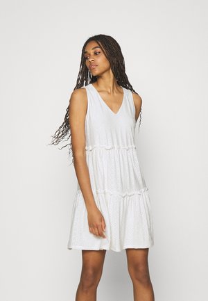 ONLLINA V NECK DRESS - Vestito di maglina - cloud dancer