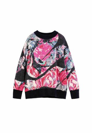 Desigual, OVERSIZED PRINTED JERSEY M. C. LACROIX - Fleecepullover - black