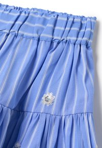 OVS TIERED WITH STRIPE PATTERN AND SEQUINS - Falda acampanada - light blue