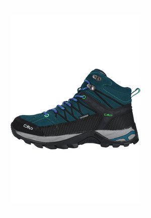 RIGEL MID TREKKING SHOES WP - Hikingsko - el petrol verde fluo