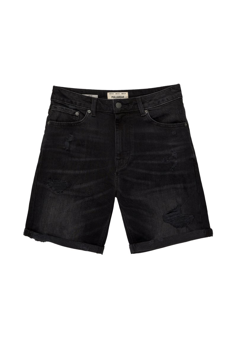 PULL&BEAR Jeansshort zwart
