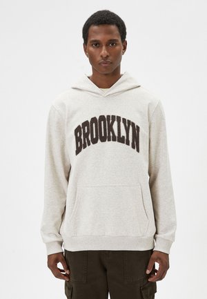COLLEGE HOODIE PRINTED KANGAROO DETAIL - Jersey con capucha - grey