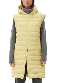 s.Oliver LANGE  MET CAPUCHON - Weste - hellgelb
