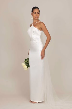 BAILEY HALTER NECK - Ballkleid - white
