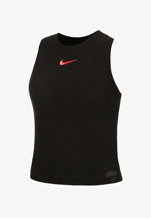 Nike Performance TANK DRI-FIT SLAM - Top - black black black lt wild mango