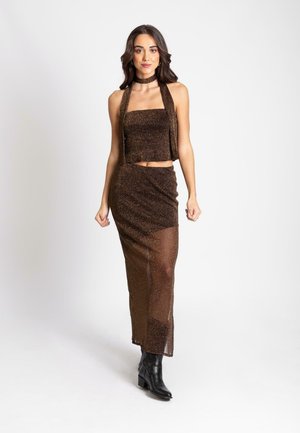 THE-ARE CON BRILLO TRANSPARENTE - Falda larga - oro