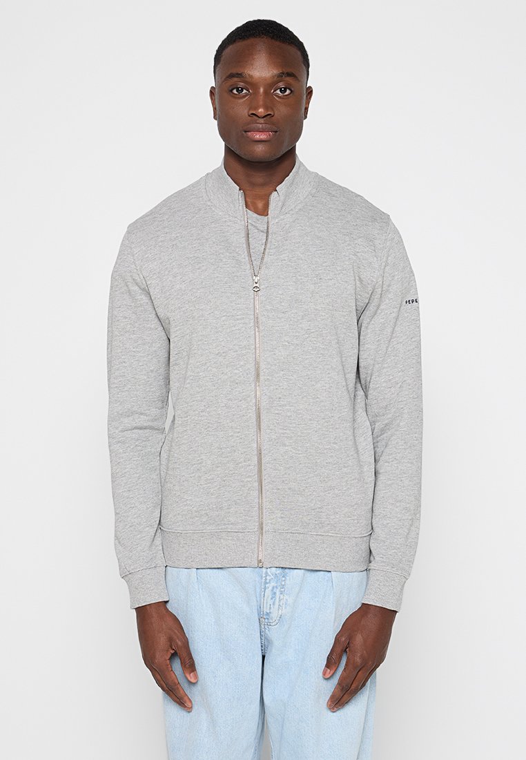 Pepe Jeans Sweater met rits grijs