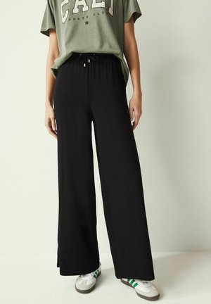 Next WIDE LEG   - REGULAR FIT - Kelnės - black