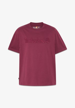 Timberland SHORT SLEEVE - T-Shirt print - burgundy