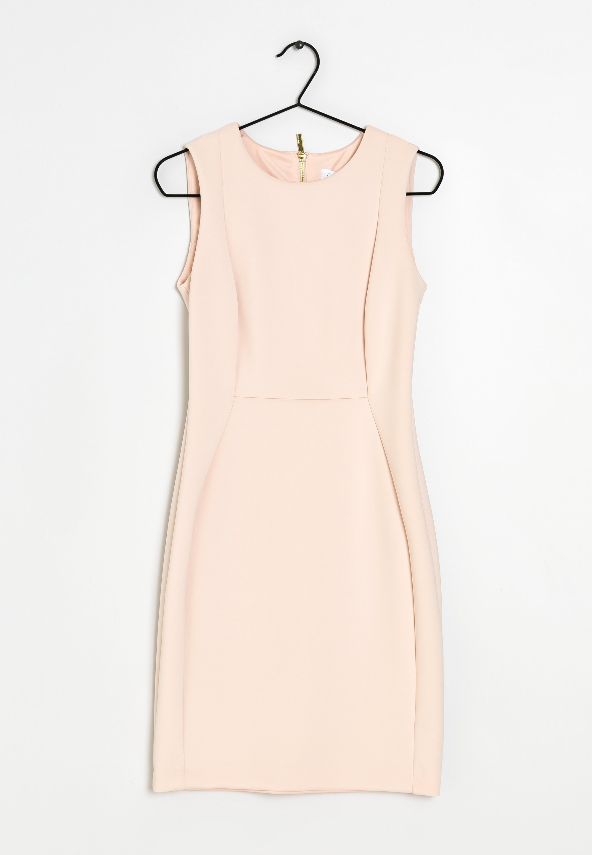strapless open back dress Girl In Mind Drew Puff Sleeve Blush Pink Marble Midi Dress – Love My Apparel main image 1
