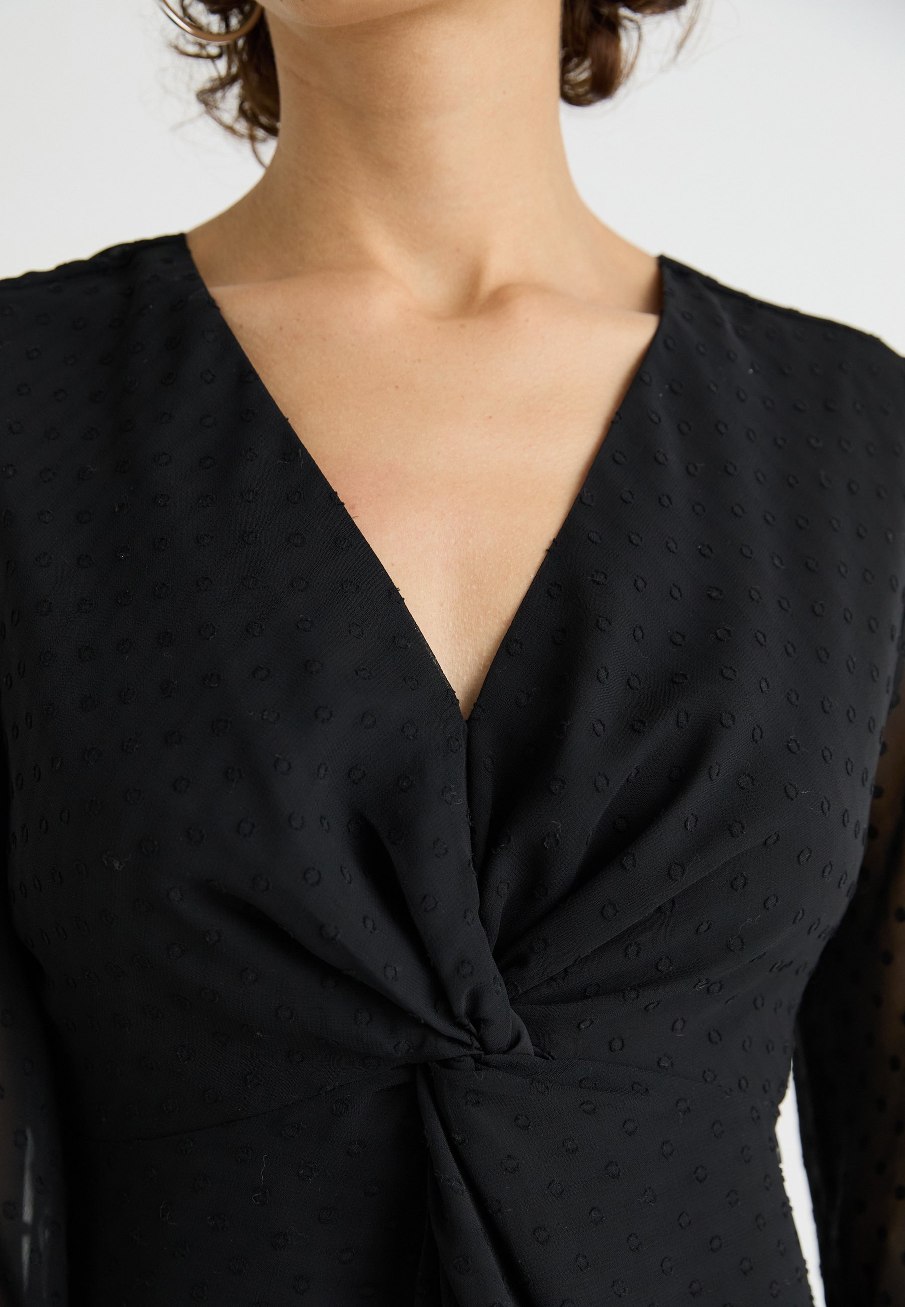 Pepe Jeans Blake Vestito Midi Plissettato Donna – Stampa Geometrica, Collo A Cuore, Retro