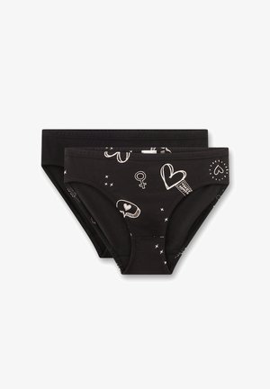 Sanetta, MÄDCHEN-RIOSLIP (DOPPELPACK) SCHWARZ GRAFFITI - Slip - schwarz