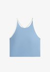 COMFORTLUX HALTER TANK TOP WITH CROSSOVER STRAPS - Débardeur - blue