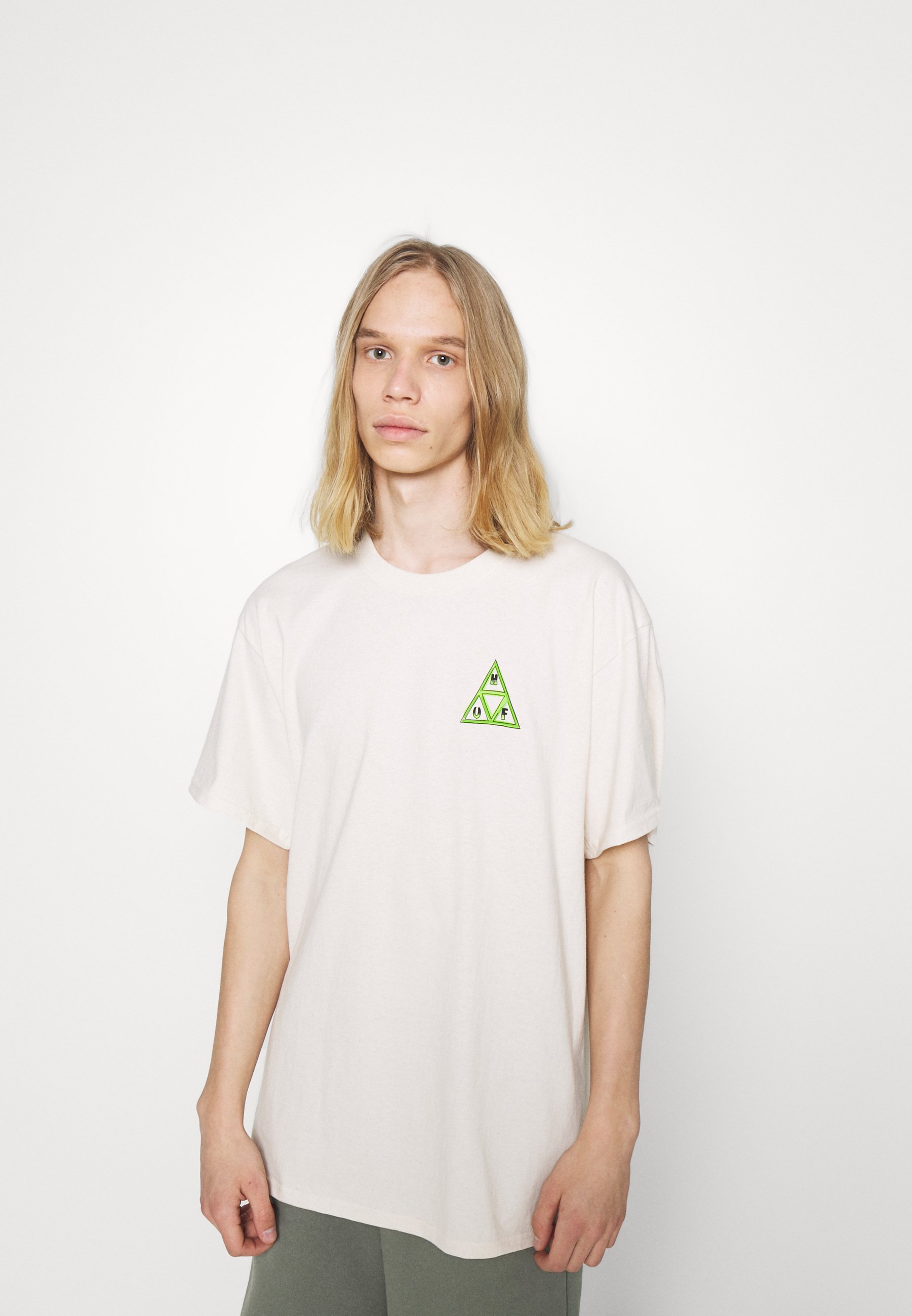 HUF BUDDY TEE - Print T-shirt - natural 