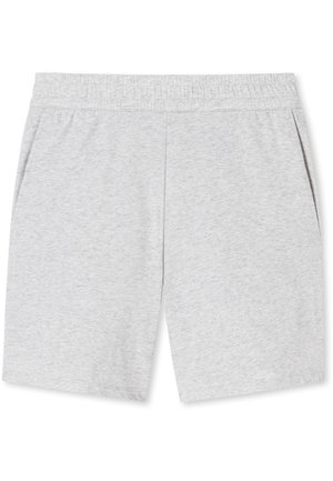 Ljust grå bomullsshorts med resårmidja, två sidfickor, rak passform och en mjuk textur.