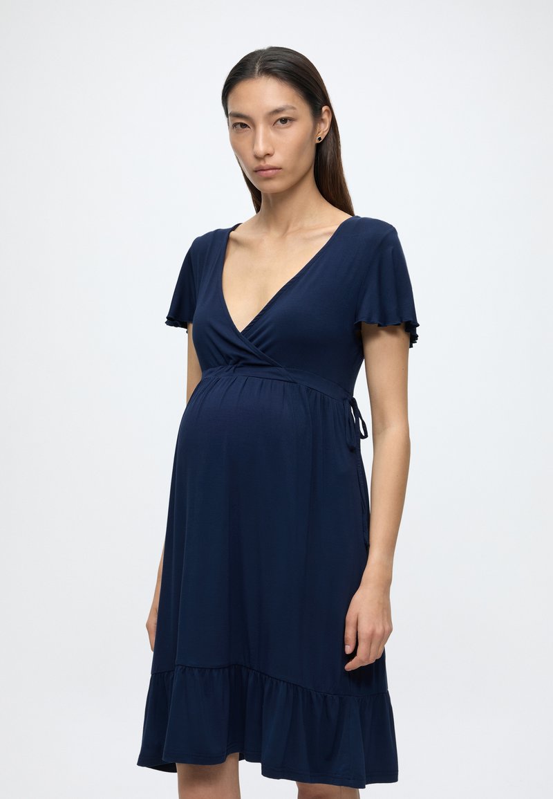 MAMALICIOUS MLGIOVANNA TESS CAP JRS ABK DRESS 2F - Φόρεμα από ζέρσεϊ - pageant blue