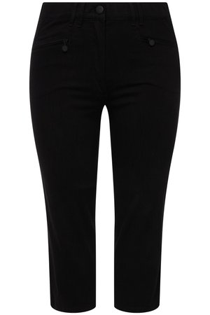 Ulla Popken, MONY, , ZIPPTASCHEN, STRETCH - Nohavice - black