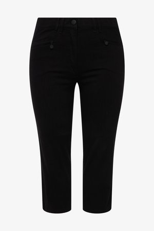 Ulla Popken, MONY, , ZIPPTASCHEN, STRETCH - Stoffhose - black