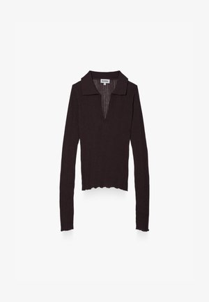 Balmohk, V-Neck Collar - Poloshirts - chocolate brown