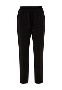Zwarte joggpants met een elastische tailleband en verstelbaar trekkoord. Gemaakt van een zachte stof, met een recht model en zijnaad.