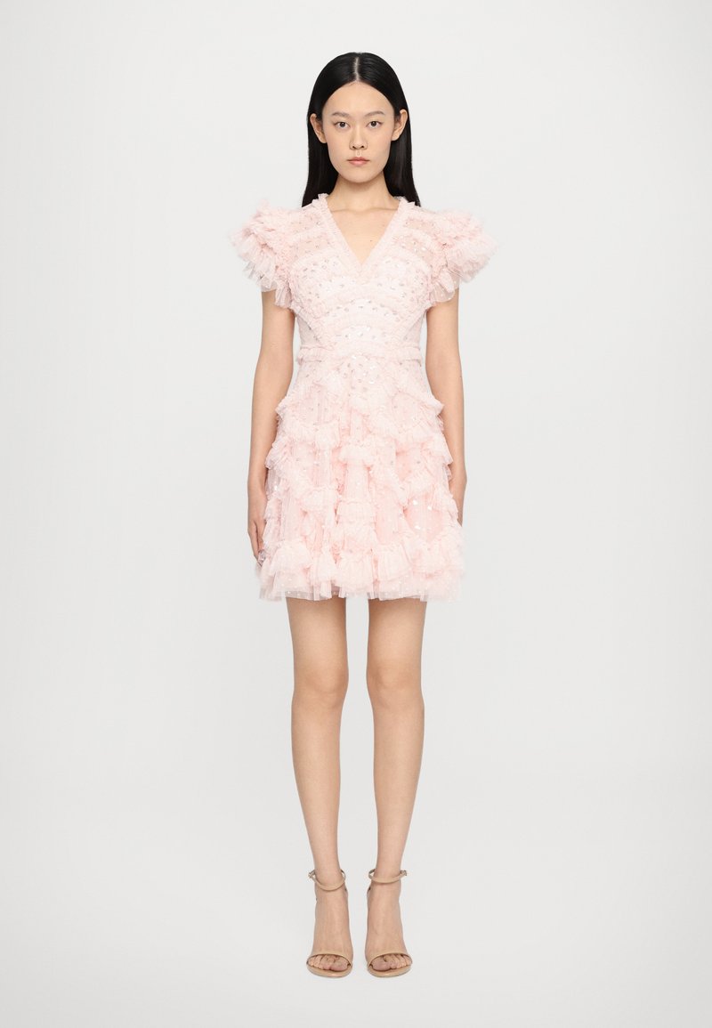 strapless open back dress Celena Mini Dress Dusty Pink / Floral main image 0