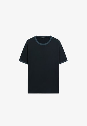 Massimo Dutti, T-Shirt basic - mottled dark blue