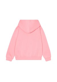 Felpa rosa chiaro con un ampio cappuccio, polsini a coste e orlo dritto. Realizzata in tessuto morbido e texture; nessun motivo o accento visibile.
