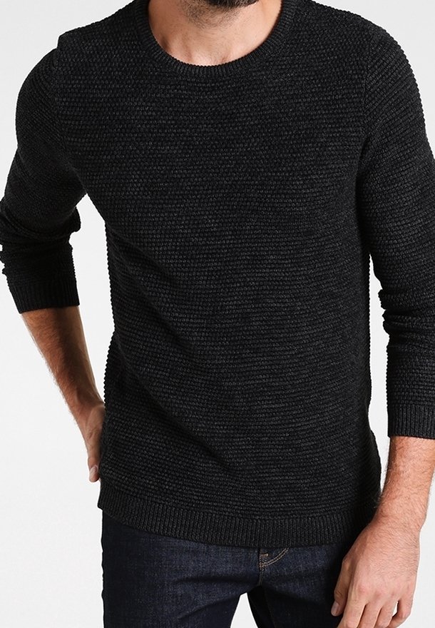 Selected Homme Stickad tröja - anthracite