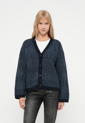 SLFALVA STRIPE CARDIGAN - Ζακέτα - dark sapphire