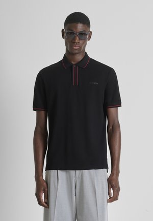 REGULAR FIT WITH LOGO PRINT - Polo - black
