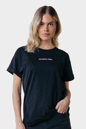 Colourful Rebel UNI LOGO BOXY TEE - Print T-shirt - black