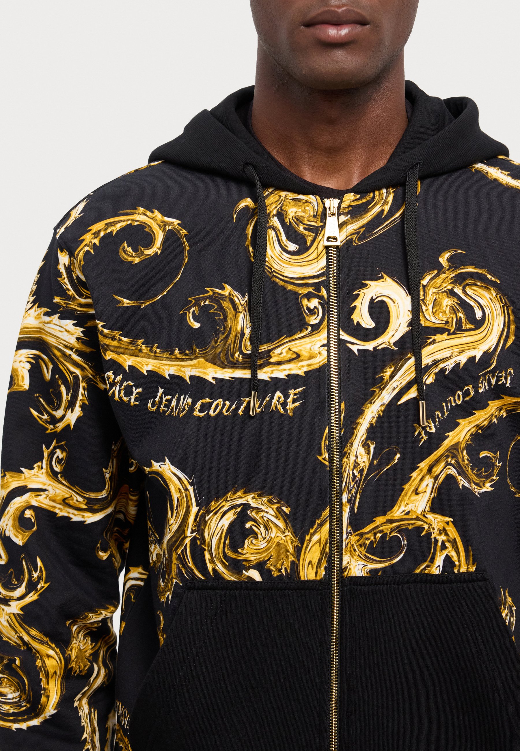VERSACE|HOOD/ZIP-UP (Chromo Couture Regular-Fit Hoodie Versace Jeans Couture CHROMO - Hoodie - black/gold/black