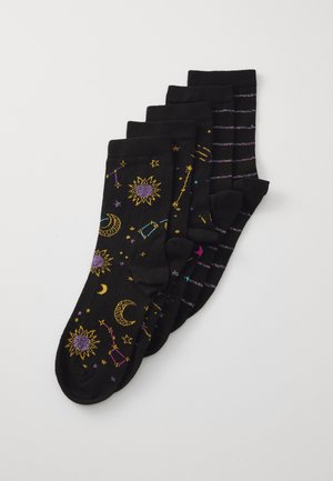 STAR ASTROLOGY 5 PACK - Strømper - black