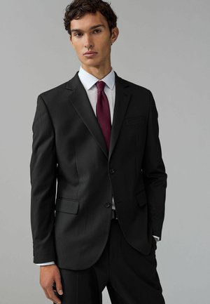 REGULAR FIT - STRIPE - Suit jacket - black