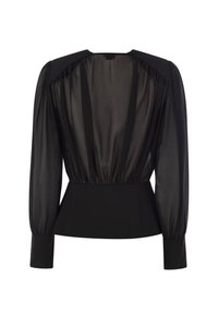 Elisabetta Franchi IN GEORGETTE CON BASCHINA - Camicetta - nero