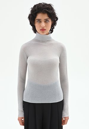 CON TEXTURE A NIDO D'APE - Maglione - silver