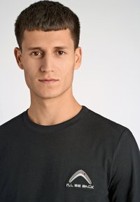 Lindbergh EMBROIDERY TEE - T-shirt med print - black sea