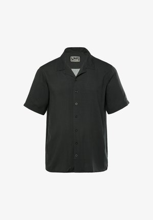 STHUGE, SHIRT, SHORT SLEEVE, CUBA COLLAR, ALL-OVER PRINT, BOXY FIT, UP TO 8 XL - Vapaa-ajan kauluspaita - black