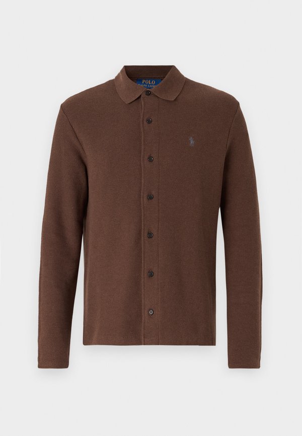 LONG SLEEVE  - Cardigan - dark roast melange2