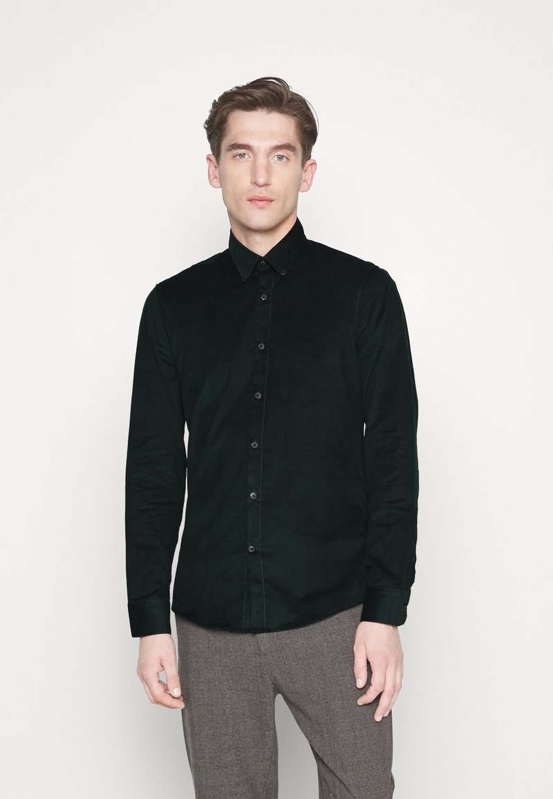 Lindbergh FINE CORDUROY Overhemd dark green/donkergroen Zalando.nl