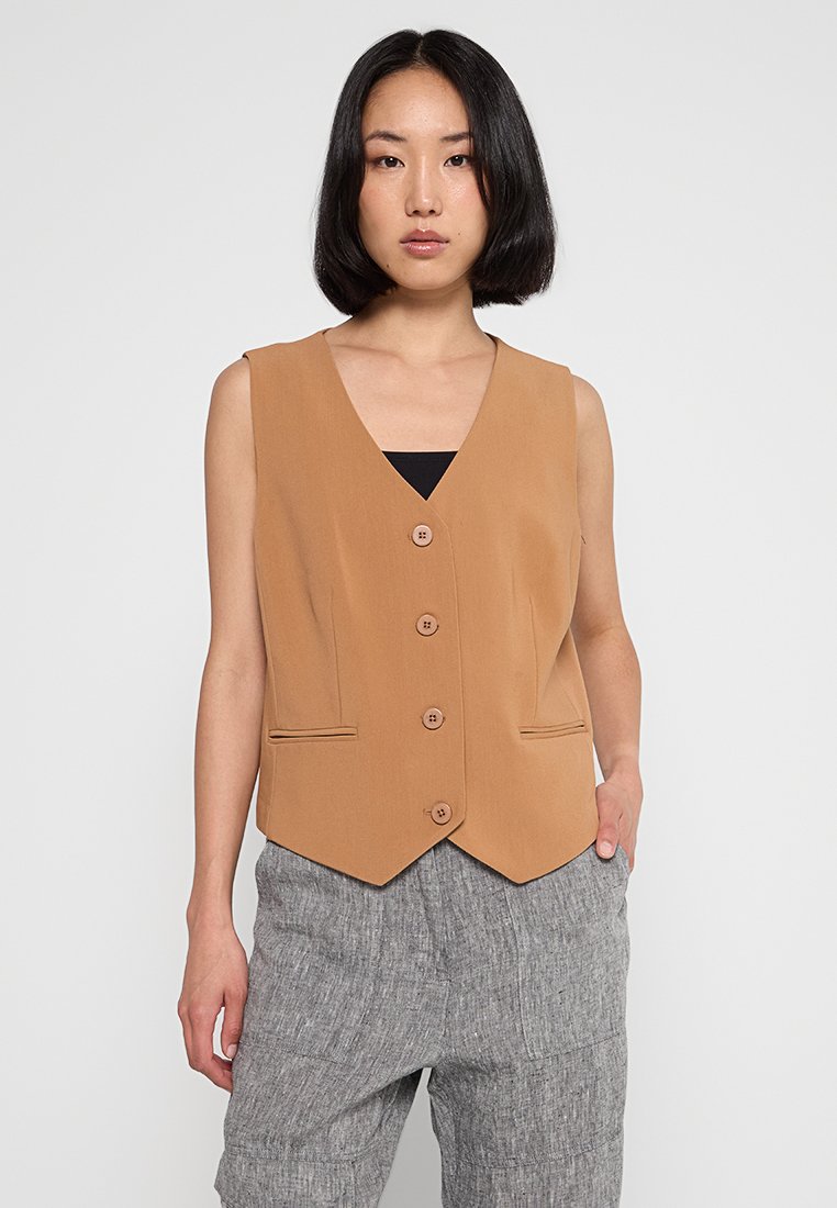 DKNY Gilet okergeel