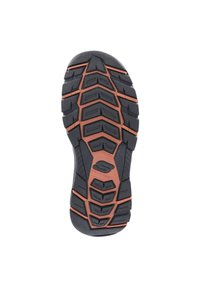 Black rubber sole with deep tread patterns, featuring orange accents and the text "STEADY GRIP" prominently in the center.