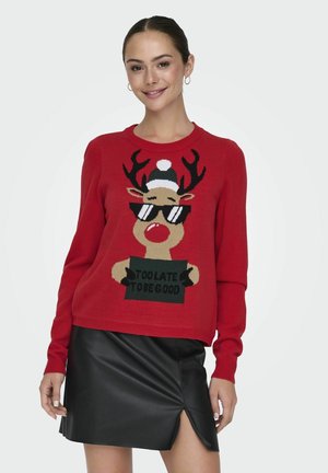 JDY JOLLY - Strickpullover - true red