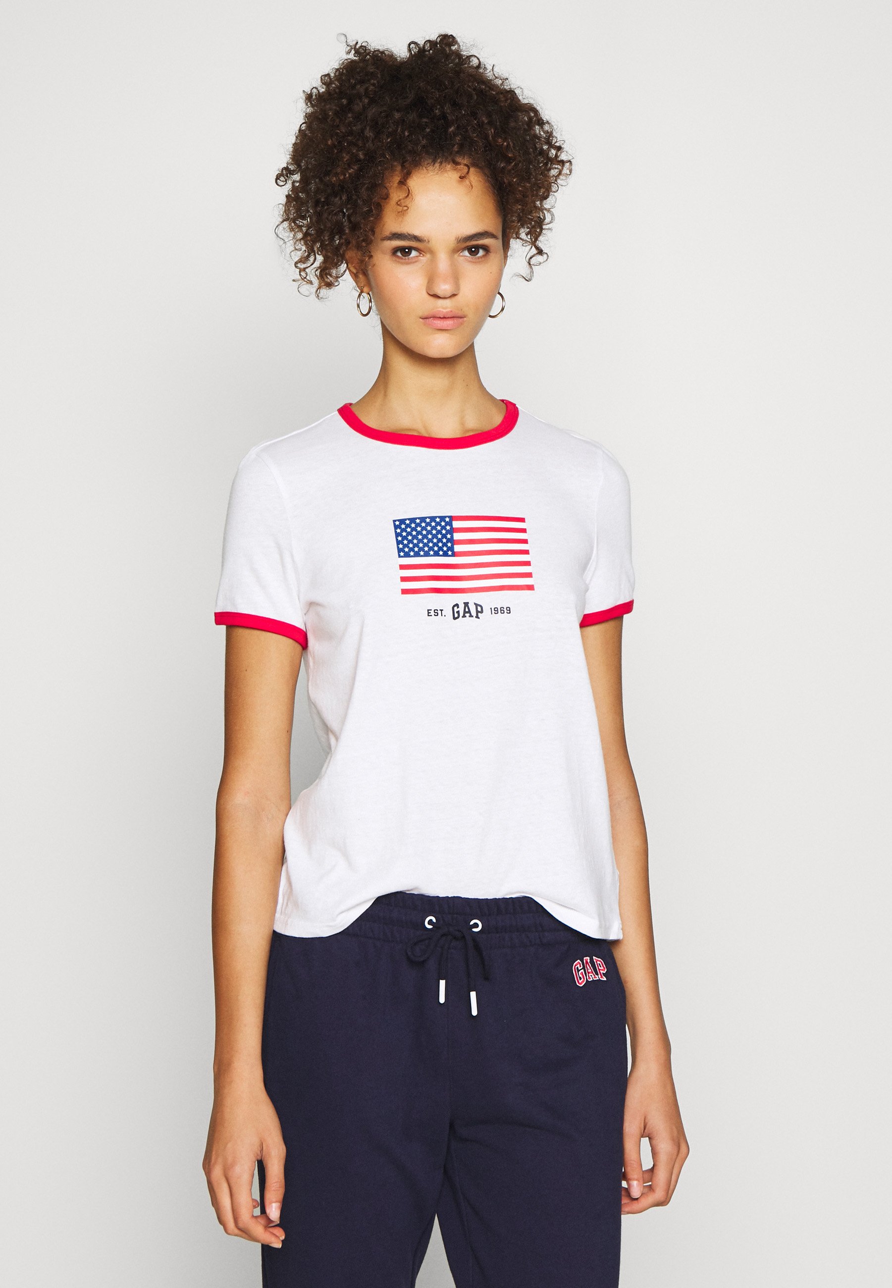 Gap Tall AMERICANA TEE T shirts med print fresh white GAP TEE - T-shirts - fresh white