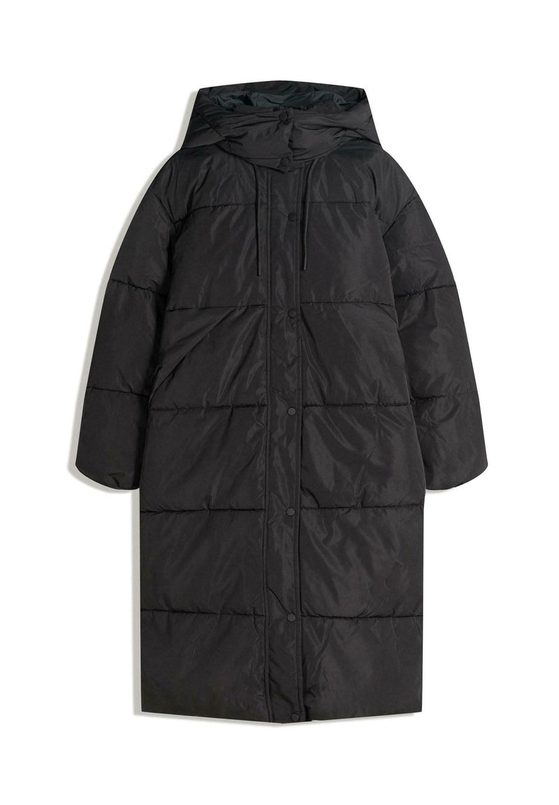 Parka Donna Herno In Misto Lana E Nylon Con Cappuccio Rimovibile Pi001965d33432r Nero - Foto 5