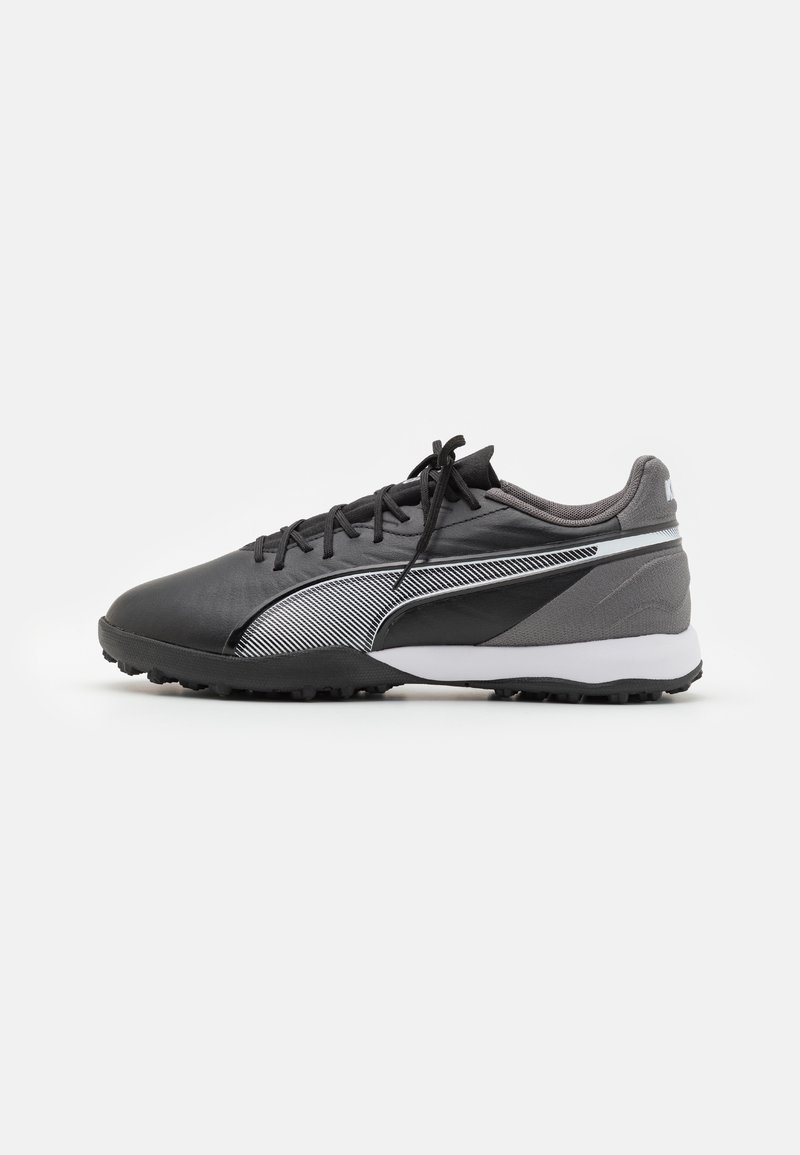Puma KING MATCH TT - Rasen-Fußballschuhe - black/white/cool dark gray ...