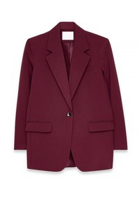 ONE BUTTON - Abrigo corto - deep burgundy