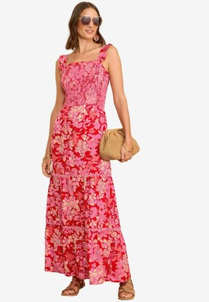 Love & Roses Maxikleid - red floral