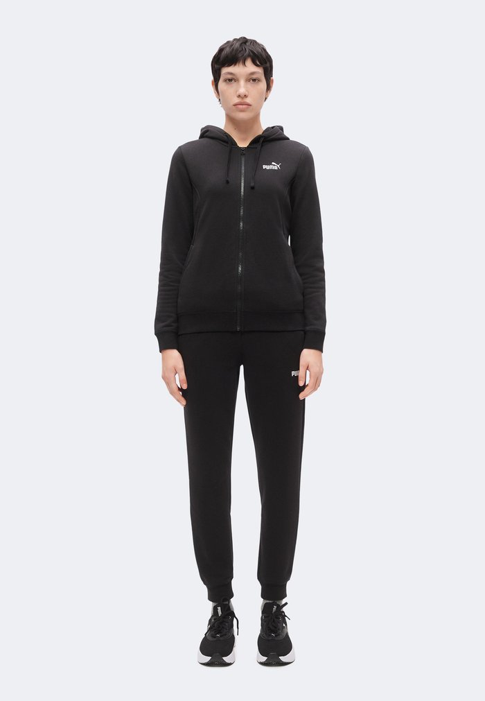PUMA HOODED SUIT FULL ZIP - Tracksuit - black