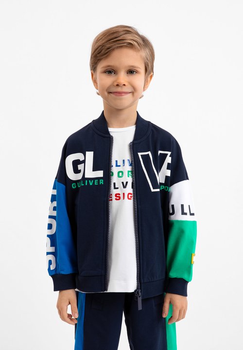 Lacoste MONOGRAM - Sweatjacke - methylene/flour/dunkelblau  